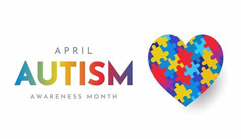 Autism Awareness Month Quiz Image Of Text With Puzzles Forming Ribbon On