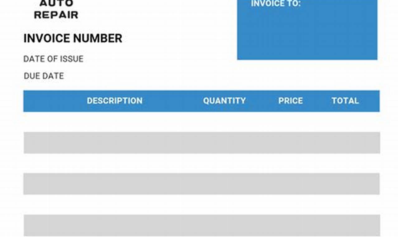 Auto Invoice Samples That Will Make You Stand Out