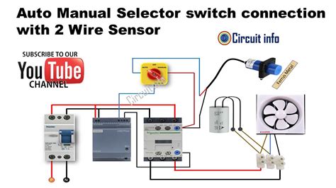 Auto And Manual Motor Control Circuit With Selector Switch