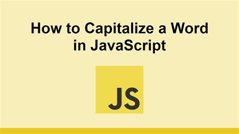 Auto Capitalize Word Javascript