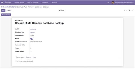 Auto Database Backup Odoo