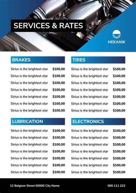 Auto Machine Shop Pricing