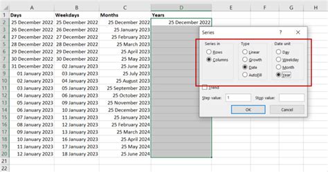 Auto Populate Date in Excel