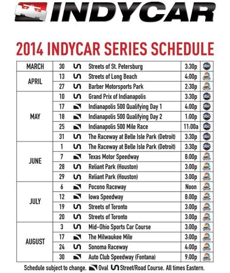 auto racing tv schedule