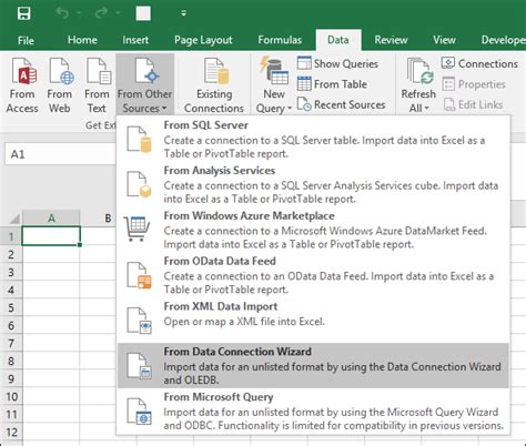 auto refreshing data in excel with sql database