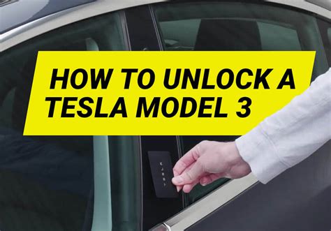 Auto Unlock Tesla Model 3