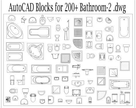 Autocad Bathroom Block