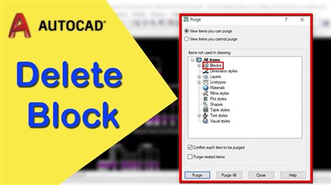 Autocad Delete Blocks From List