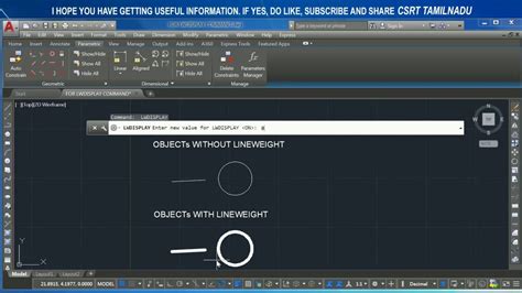 Autocad Lineweight Display Command