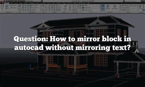 autocad mirror block without mirroring text