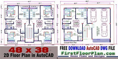 autocad plans with dimensions