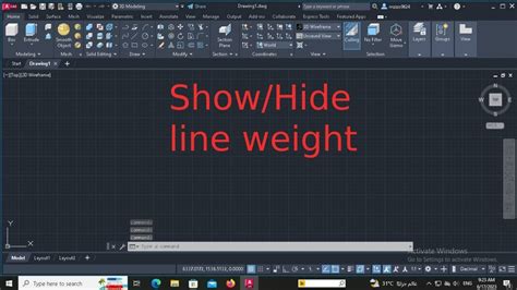 Autocad Show/Hide Lineweight Button
