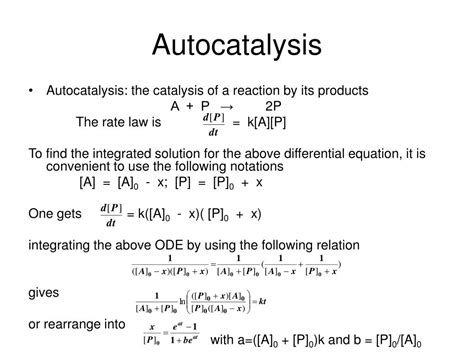 autocatalytic meaning in catalysis