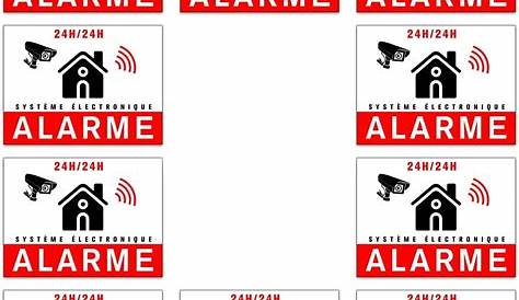 Autocollant Alarme Maison Plaques, Panneaux, Enseignes 2 Stickers