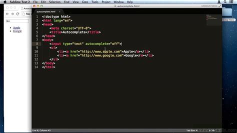Autocomplete In Html