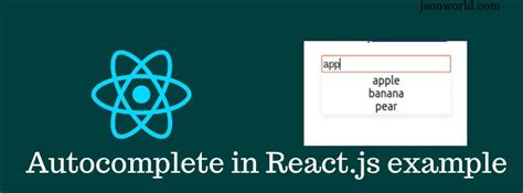 Autocomplete In React Js Example