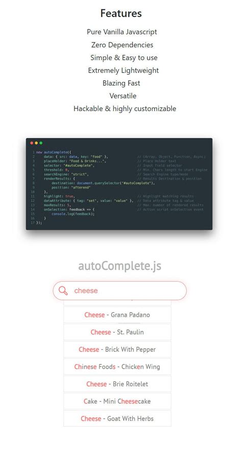 Autocomplete Js Package