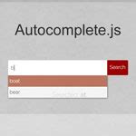Autocomplete Js Plugin