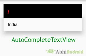 Autocomplete Text View Java