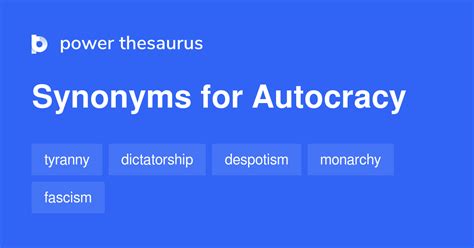 autocracy synonym definition synonym