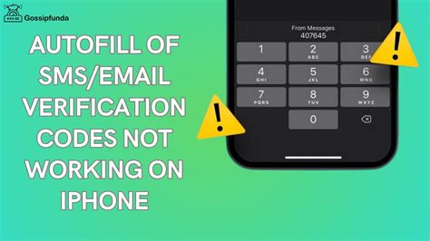 autofill verification code iphone not working