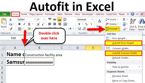 autofit cell width excel shortcut