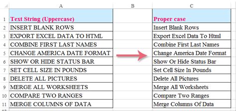 Automatic Proper Case In Excel