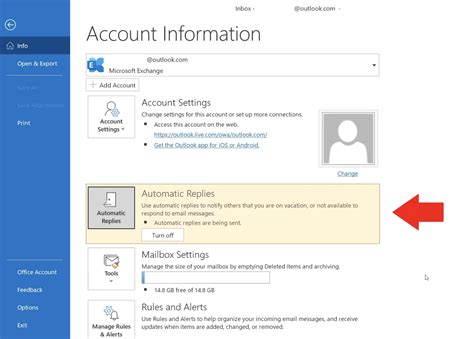 Automatic Reply Setup In Outlook