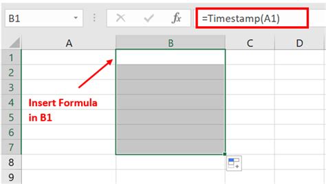 automatic timestamp in excel