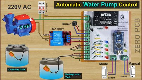 Automatic Water Level Controller With Float Switch Circuit