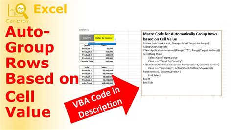Automatically Group Rows In Excel Based On Cell Value