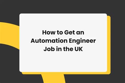 Automation Engineer Job Uk