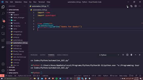 automation testing code in python