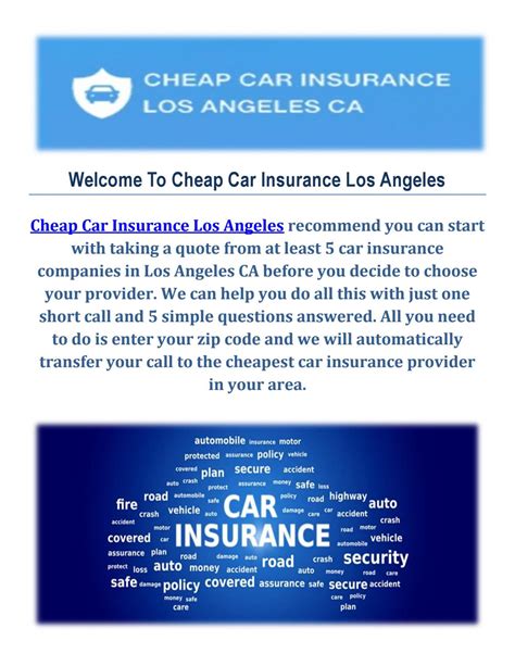 automobile insurance los angeles discounts