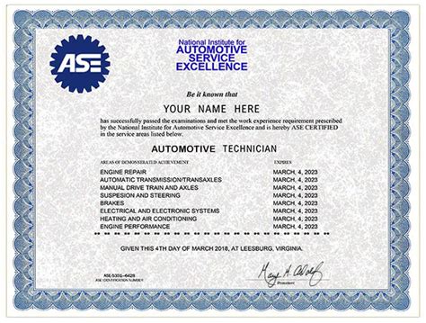 Fake Ase Certificate carlynstudio.us