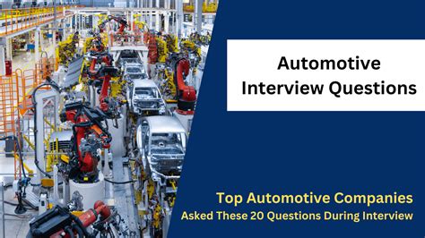 Automotive Basic Interview Questions  What You Need To Know