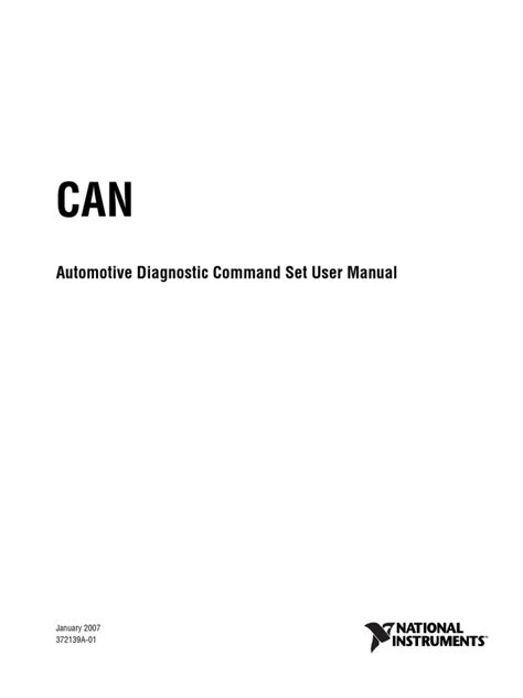 Automotive Diagnostic Command Set User Manual
