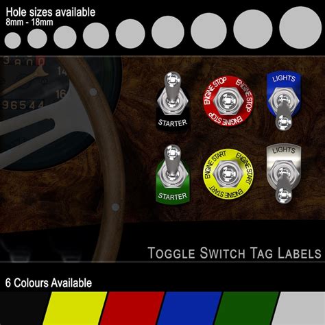 Automotive Toggle Switch Labels