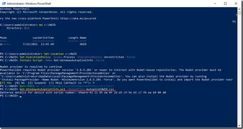 Autopilot Csv Powershell Script