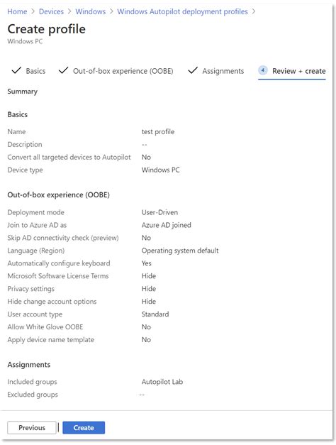 Autopilot Deployment Profile Assignment