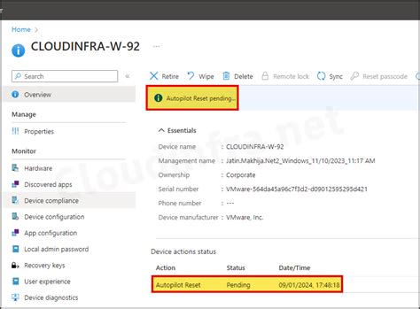 Autopilot Reset Hybrid Joined Device