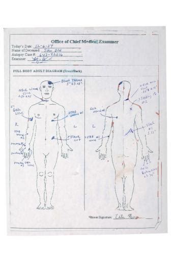 autopsy report template answer key