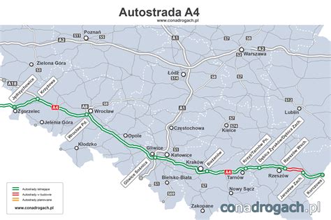 autostrada a4 mapa aktualna