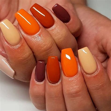 autumn color nail designs