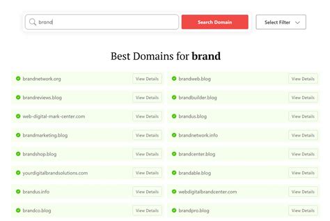 available domain names search suggestions