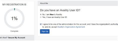 availity user sign up