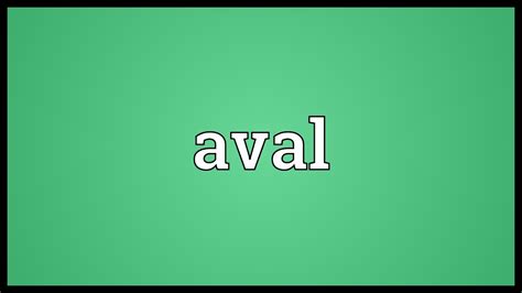 aval meaning in english