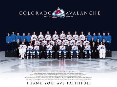 Avalanche Team Lineup