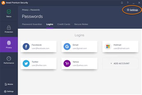 avast business hub login password