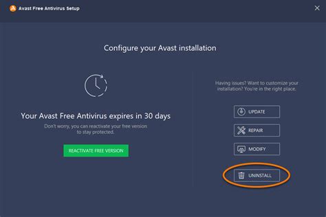 avast free antivirus setup is already running